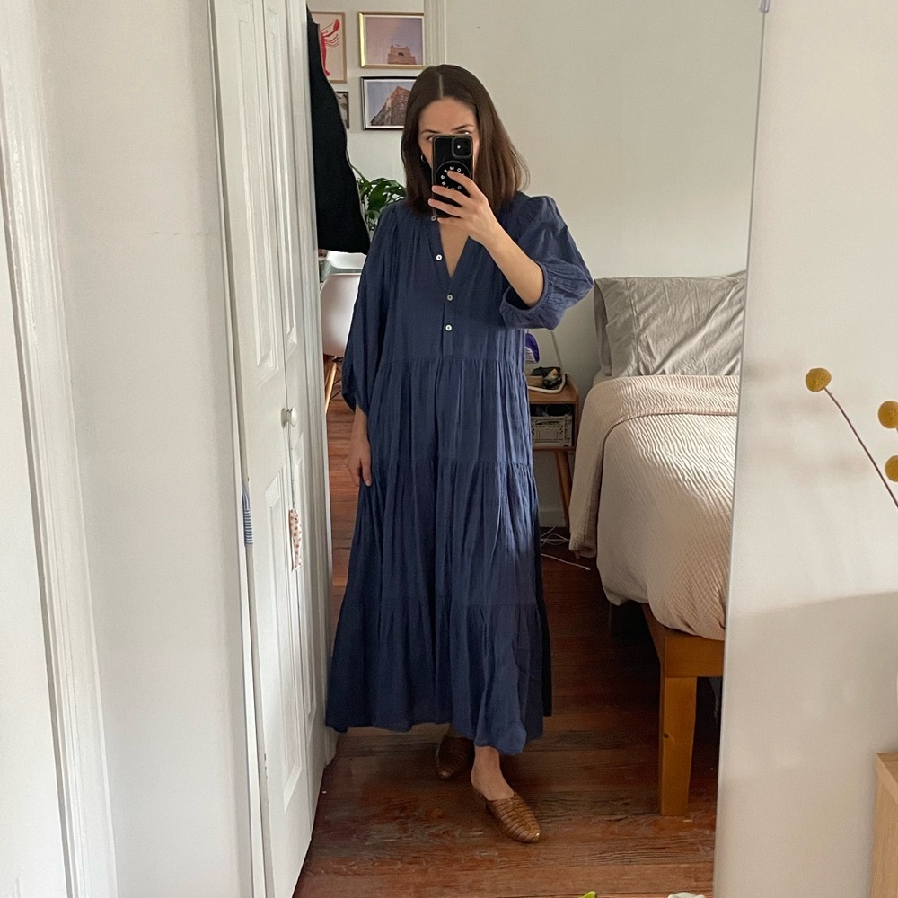 Harper Sage Blue Maxi Dress